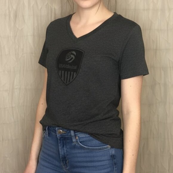 Adidas Charcoal Gray USA Volleyball Tee | Women’s Medium - Picture 3 of 5